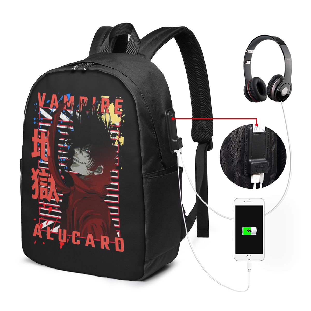 Laptop Bag - Plecak Alucard Hellsing Manga, torba podróżna
