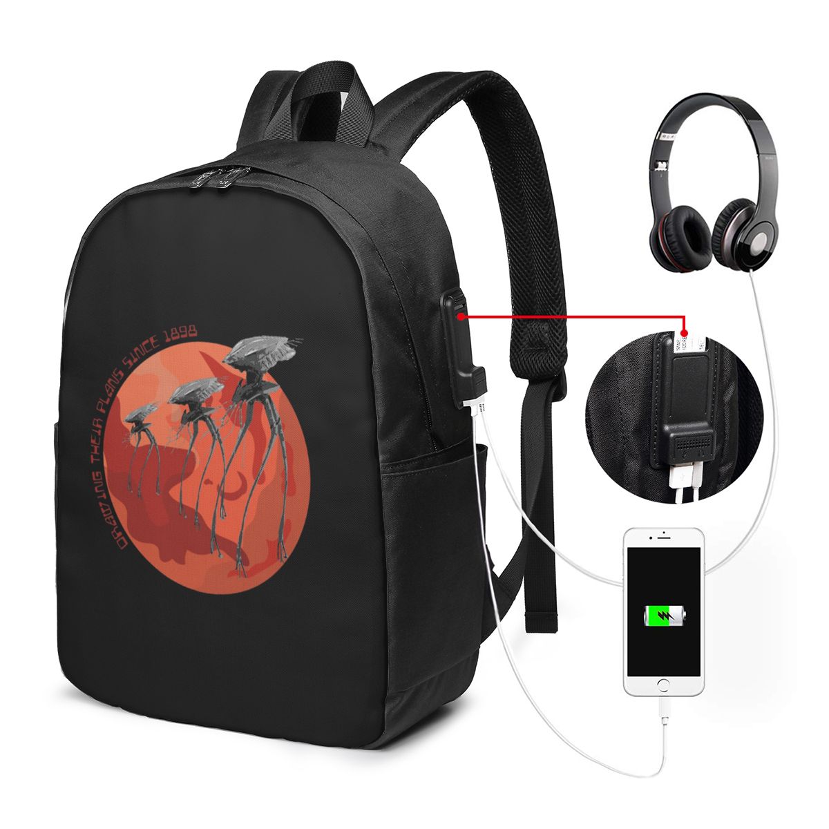 Laptop Bag - Wojna Świata: Rysunki planów z 1898