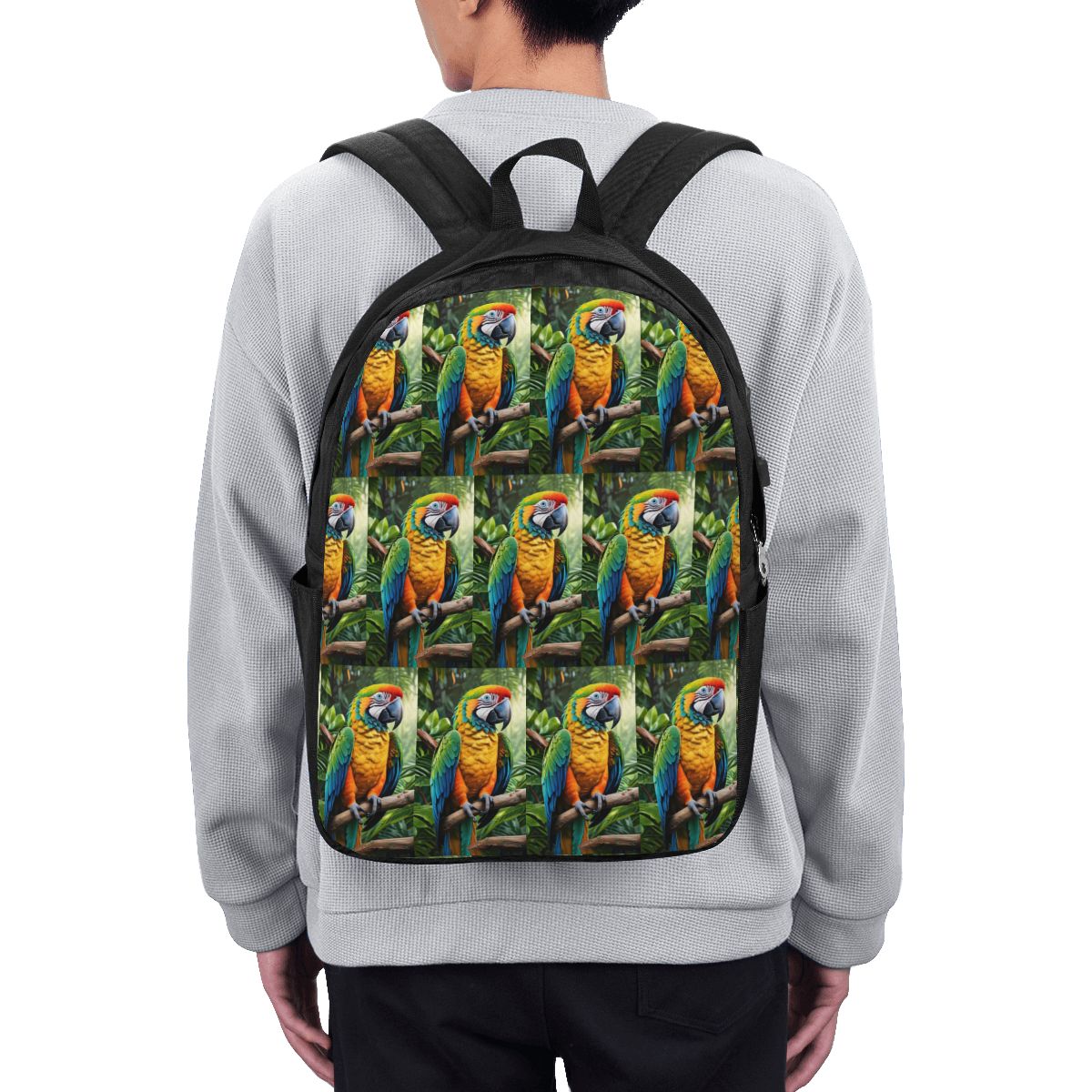 Laptop Bag - Uroczy plecak z papugami ary, torba